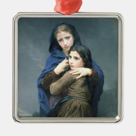 遠く離れた2人の若い女の子(by W.A. Bouguerau) メタルオーナメント (正面)