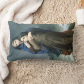 遠く離れた2人の若い女の子(by W.A. Bouguerau) ランバークッション (ブランケット)