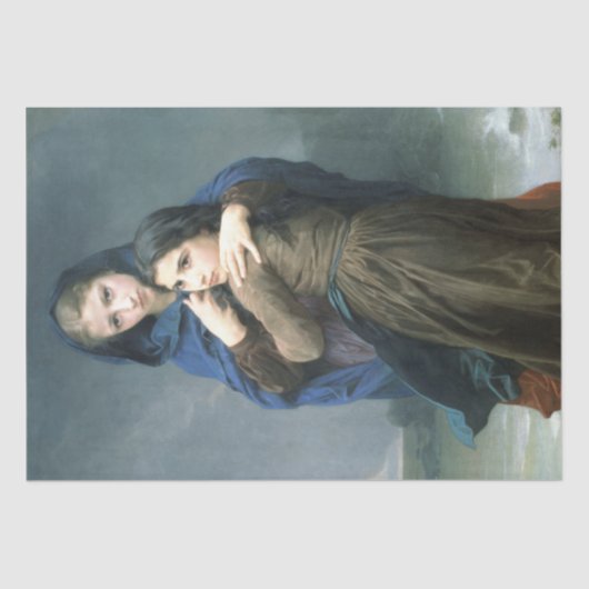 遠く離れた2人の若い女の子(by W.A. Bouguerau) 薄葉紙 (正面)