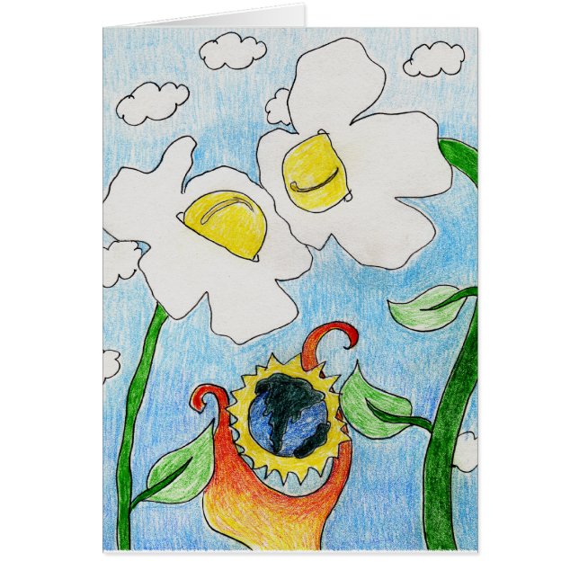 遠ざけられた精神: 1つの世界が付いている2つの花 (正面)