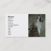 遠ぼえしている野生の材木オオカミ 名刺 (正面)