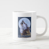 遠ぼえするMontanaWolf ジャンボコーヒーマグカップ (右)