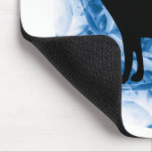 遠ぼえのオオカミのオオカミ マウスパッド (コーナー)