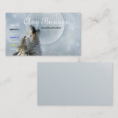 遠ぼえのオオカミのbusinesカード02customizable 名刺 (正面/裏面)