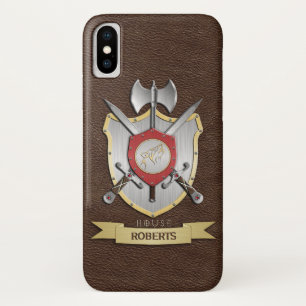 遠ぼえのオオカミのSigilの戦いの頂上ブラウン iPhone X ケース
