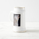 遠ぼえのオオカミステイン ビールジョッキ (正面左)