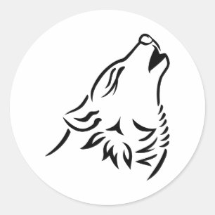 遠ぼえのオオカミ ラウンドシール