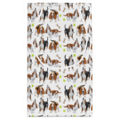 遠ぼえのバセットハウンドはギフトバッグの後をつけます スモールペーパーバッグ (裏面)