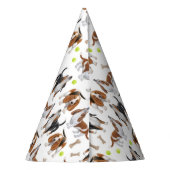 遠ぼえのバセットハウンド犬のパーティーの帽子 パーティーハット (裏面)