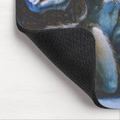 遠ぼえの狼人間の女性のマウスパッド マウスパッド (コーナー)