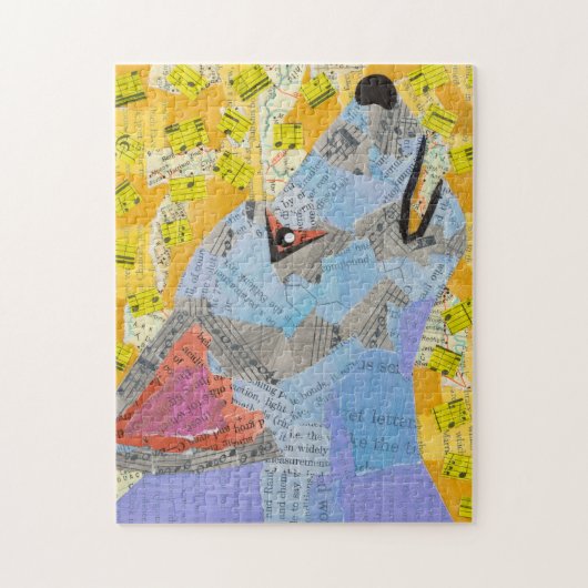 遠ぼえ犬 ジグソーパズル (縦)