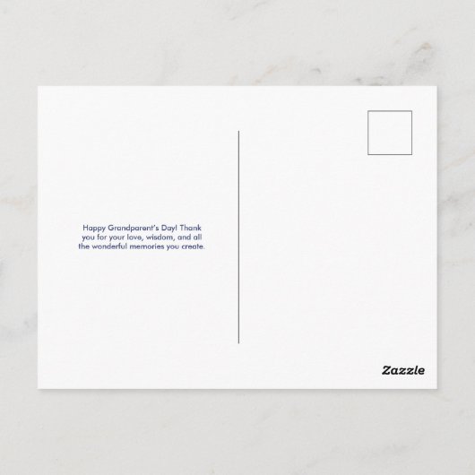 遠クール国と黄色の祖父母 ポストカード (裏面)