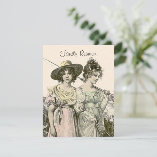 遠出の家族会の招待状を採取するヴィンテージ 招待状 (スタンド正面)