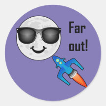 遠出デザイン-クラシックラウンドステッカー