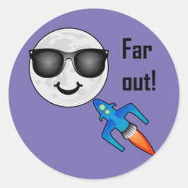 遠出デザイン-クラシックラウンドステッカー ラウンドシール