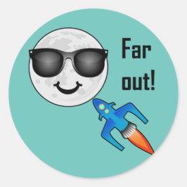 遠出デザイン-クラシックラウンドステッカー ラウンドシール