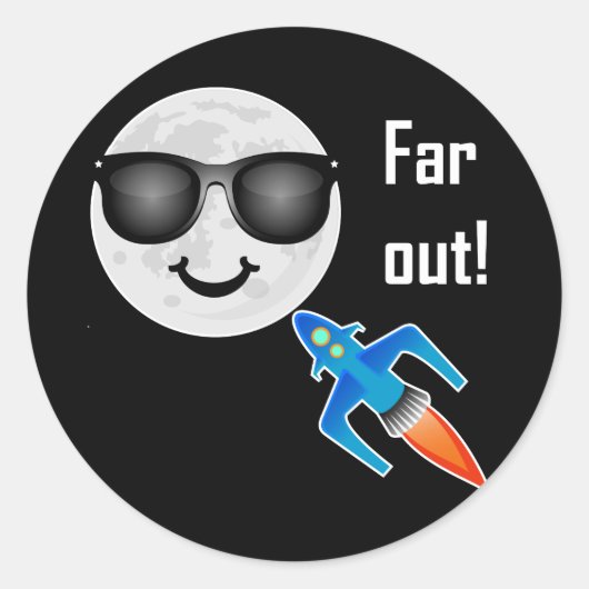 遠出デザイン-クラシックラウンドステッカー ラウンドシール (正面)