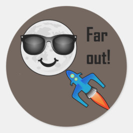 遠出デザイン-クラシックラウンドステッカー ラウンドシール