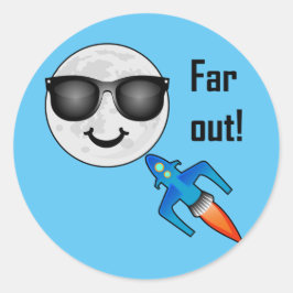 遠出デザイン-クラシックラウンドステッカー ラウンドシール