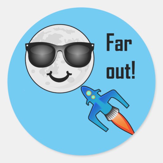 遠出デザイン-クラシックラウンドステッカー ラウンドシール (正面)