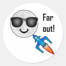 遠出デザイン-クラシックラウンドステッカー ラウンドシール