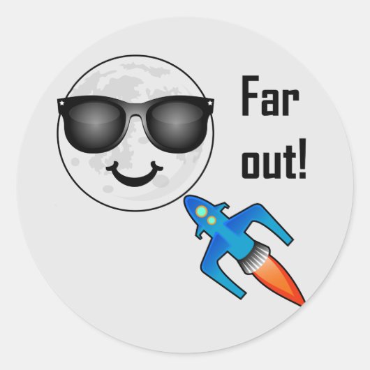 遠出デザイン-クラシックラウンドステッカー ラウンドシール (正面)