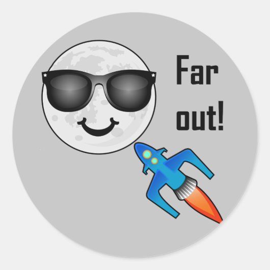 遠出デザイン-クラシックラウンドステッカー ラウンドシール (正面)