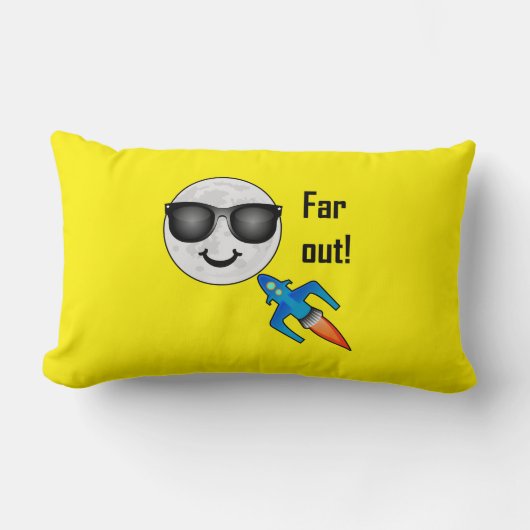 遠出デザイン- Lumbar枕13インチx 21インチ ランバークッション (正面)