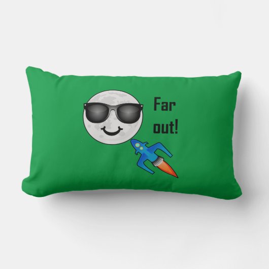 遠出デザイン- Lumbar枕13インチx 21インチ ランバークッション (正面)