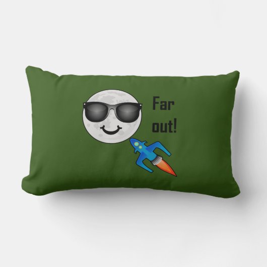 遠出デザイン- Lumbar枕13インチx 21インチ ランバークッション (正面)