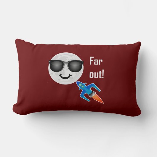 遠出デザイン- Lumbar枕13インチx 21インチ ランバークッション (正面)