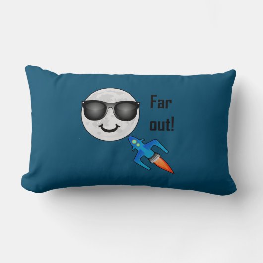 遠出デザイン- Lumbar枕13インチx 21インチ ランバークッション (正面)