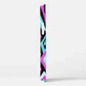 遠出レトロ抽象芸術サイケデリックターコイズ Case-Mate iPhoneケース (裏面 / 右)