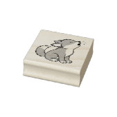 遠吠えする灰色オオカミの子 ラバースタンプ (スタンプ)