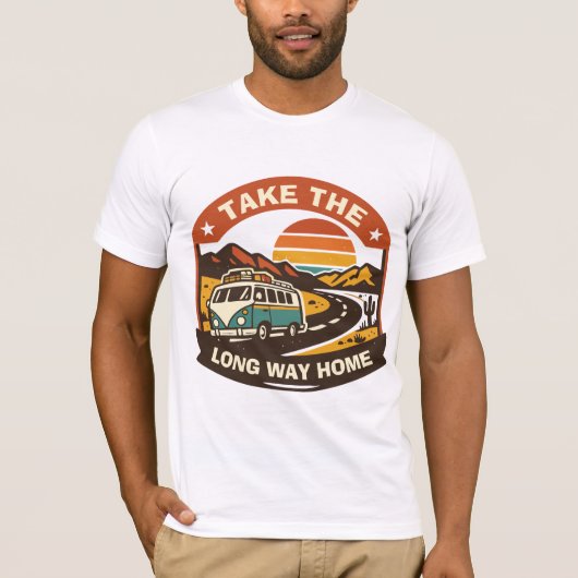 遠回りもまた旅 Tシャツ (正面)