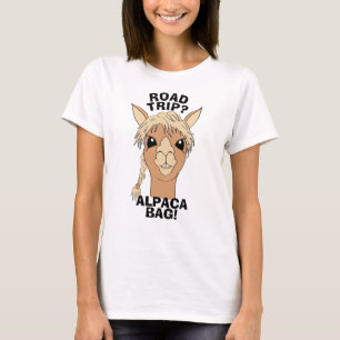 遠征のアルパカのバッグのしゃれのユーモア Tシャツ