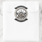 遠征戦闘カメラ大西洋ステッカー ラウンドシール (バッグ)