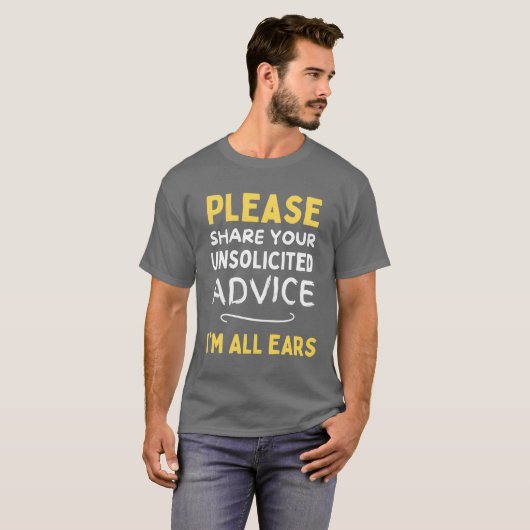 遠慮ないでアドバイスください 聞く耳持ちます f tシャツ (正面フル)