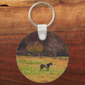 遠絵を描く離れた馬 キーホルダー (正面)