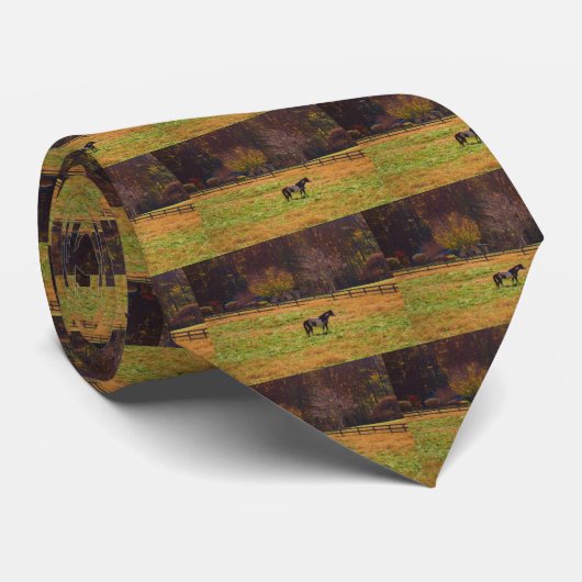 遠絵を描く離れた馬 ネクタイ (ロール)