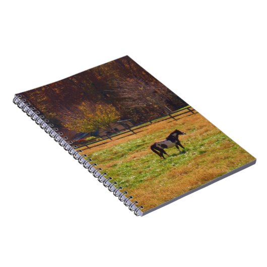 遠絵を描く離れた馬 ノートブック (右側)
