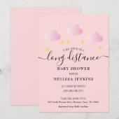 遠距離のシャワー/スプリンクル・バイ・メール 招待状 (正面/裏面)