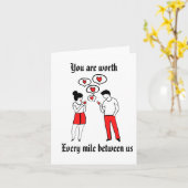 遠距離恋愛のバレンタインデーの挨拶 カード (黄色い花)