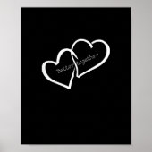 遠距離恋愛を祝福するモダンなデザイン ポスター (正面)