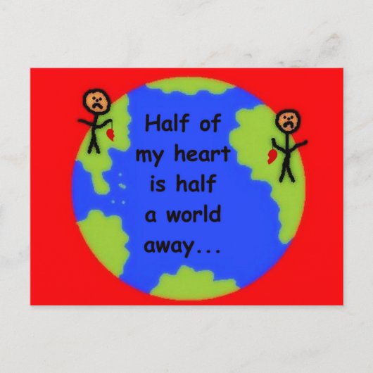 遠距離恋愛 ポストカード (正面)