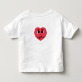 遠距離恋愛|涙のハート|壊れたハート トドラーTシャツ (裏面)