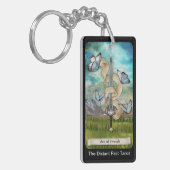 遠距離過去タロットデッキ剣カードのエース キーホルダー (正面左)