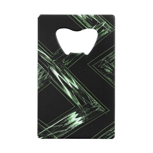 遠近法のパインパターン クレジットカード栓抜き (正面)