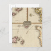 遠隔イギリス諸島ジャージーとガーンジー ポストカード (正面/裏面)