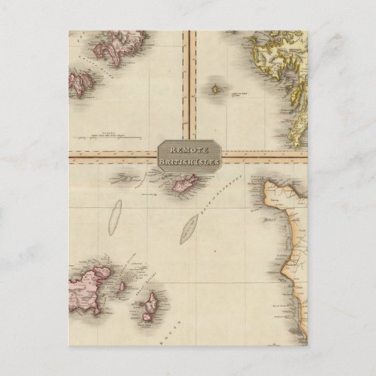 遠隔イギリス諸島ジャージーとガーンジー ポストカード (正面)